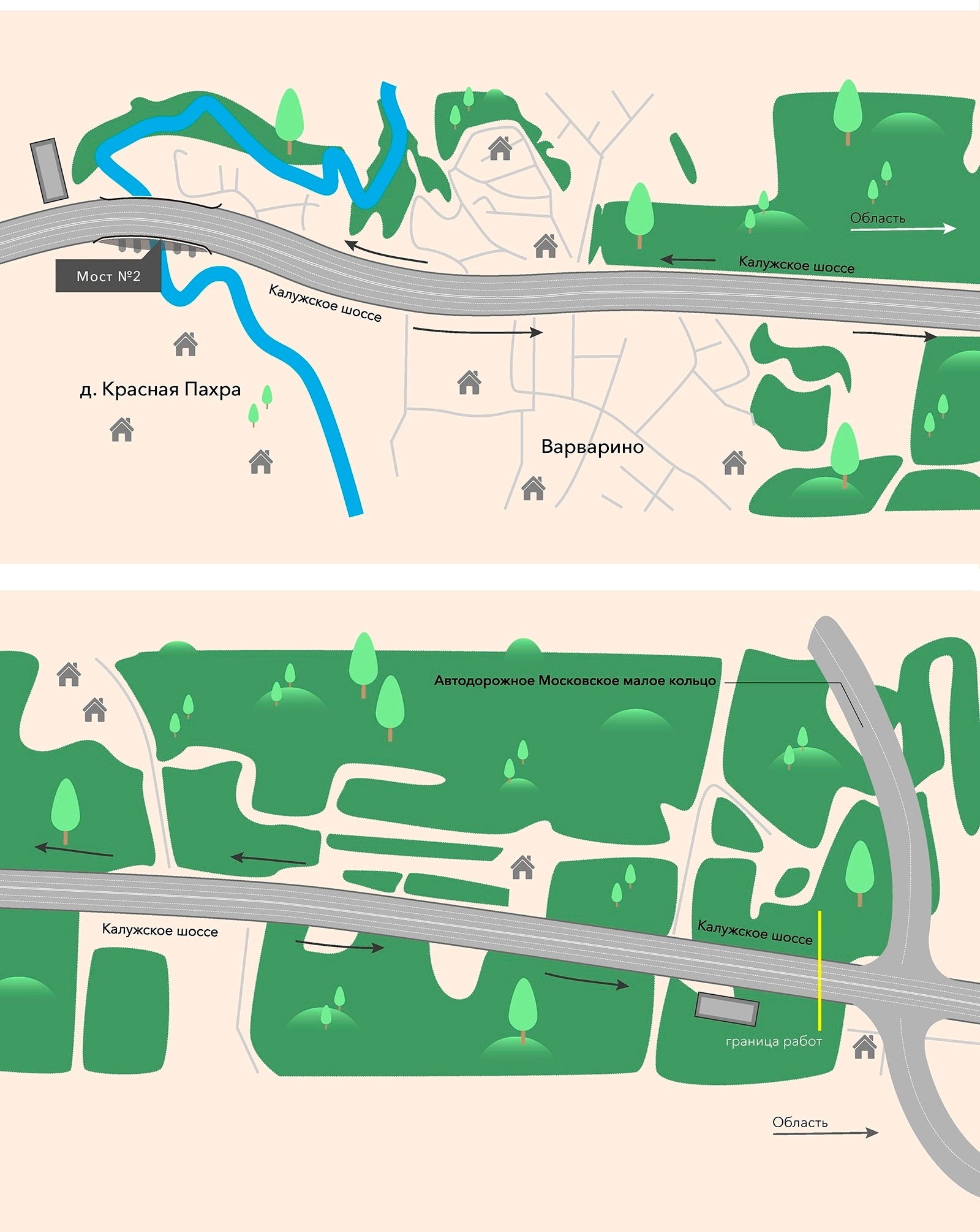 Второй этап реконструкции Калужского шоссе - в инфографике